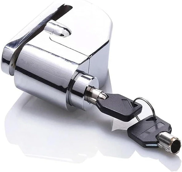 Alarmlı Motosiklet Bisiklet Disk Kilidi Falante Locks FS8303 Krom (Kablosuz) - Resim 2