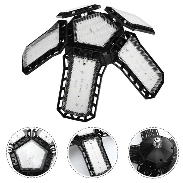 Ledx Ayarlanabilir Açılı 5 Kanatlı 148 Smd Ledli Galaxy Projektör Işığı 60W 6600 Lumen E27 32cm Çap