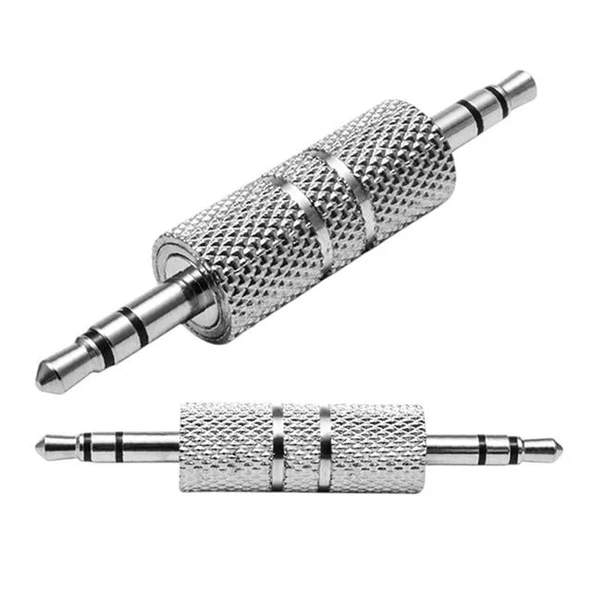 Powermaster 3.5 Mm Stereo Aux Erkek/Erkek Ara Metal Jack - Resim 2