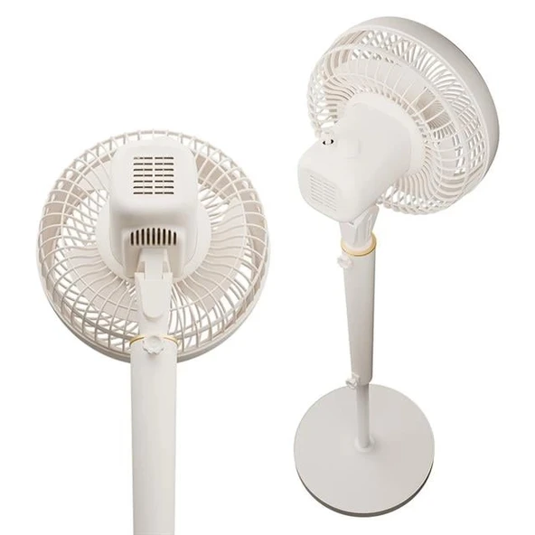 Everest Fan12 Dynabreeze 9'' 70 Watt 3 Hız Kademeli 2000RPM Çift Motorlu Vantilatör Krem Gold - 2