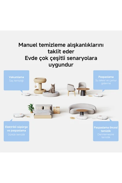 Xiaomi Robot Vacuum H40 Robot Süpürge White - 6