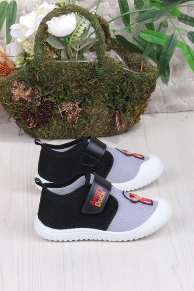 Fort 3453 Gz Ördek Figürlü Anaokulu Kreş Ev Erkek Çocuk Keten Panduf Ayakkabı - 2