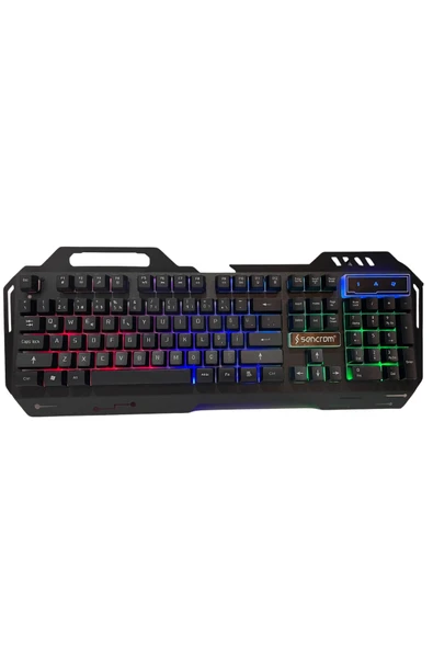 SNRELK sencrom sm-900 RGB AYDINLATMALI Q GAMİNG OYUNCU KLAVYE ürün görseli 1