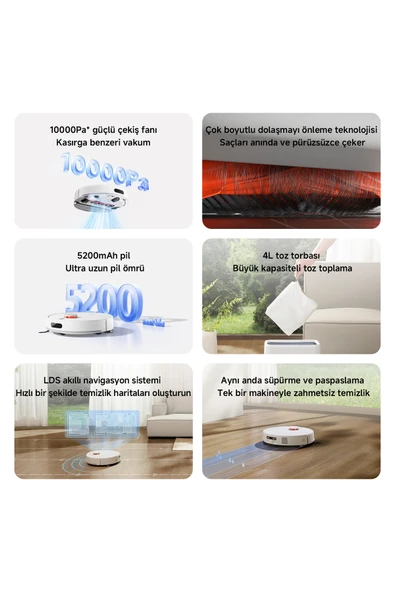 Xiaomi Robot Vacuum H40 Robot Süpürge White - 3