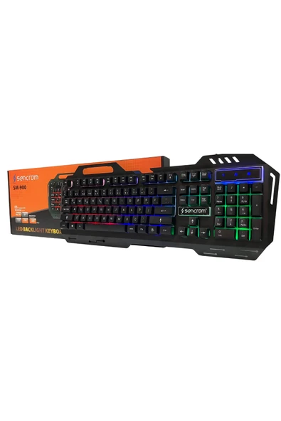 SNRELK sencrom sm-900 RGB AYDINLATMALI Q GAMİNG OYUNCU KLAVYE - Resim 3