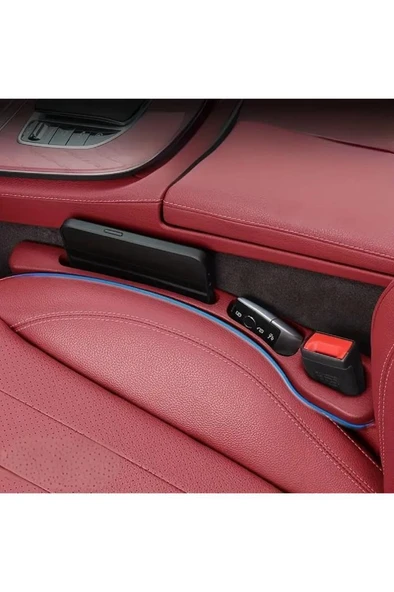 Bordo 2 Adet Araç Oto Koltuk Arası Boşluk Doldurma Pedi Cüzdan Para Düşme Önleyici Telefon Tutucu - Resim 8