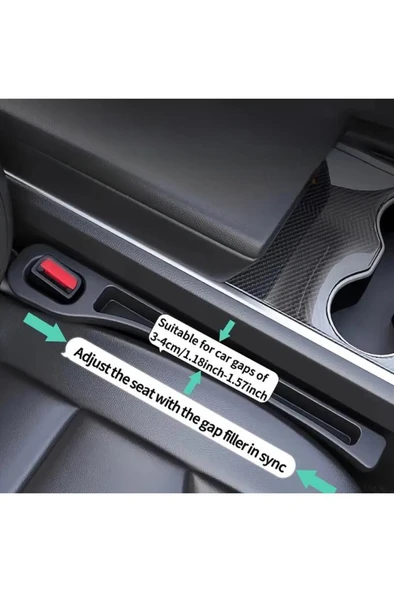 Bordo 2 Adet Araç Oto Koltuk Arası Boşluk Doldurma Pedi Cüzdan Para Düşme Önleyici Telefon Tutucu - Resim 5