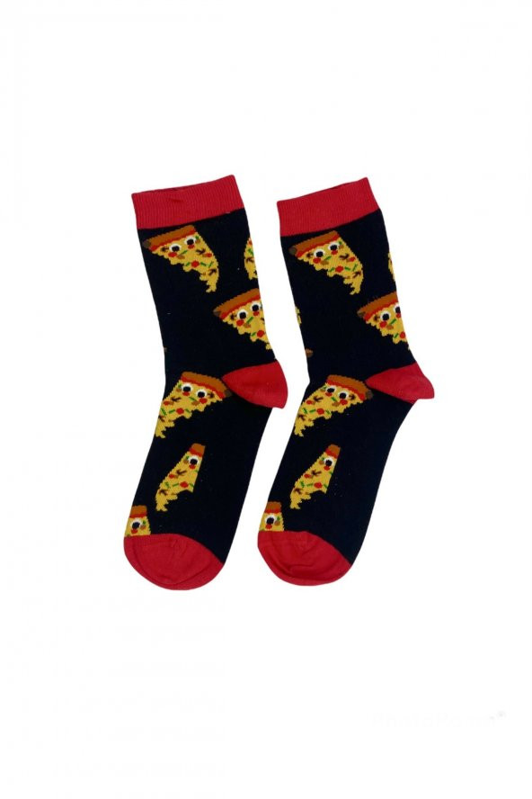 Tek Çift Pizza Dilimli Eğlenceli  Çorap  36-41 numara  T-0148
