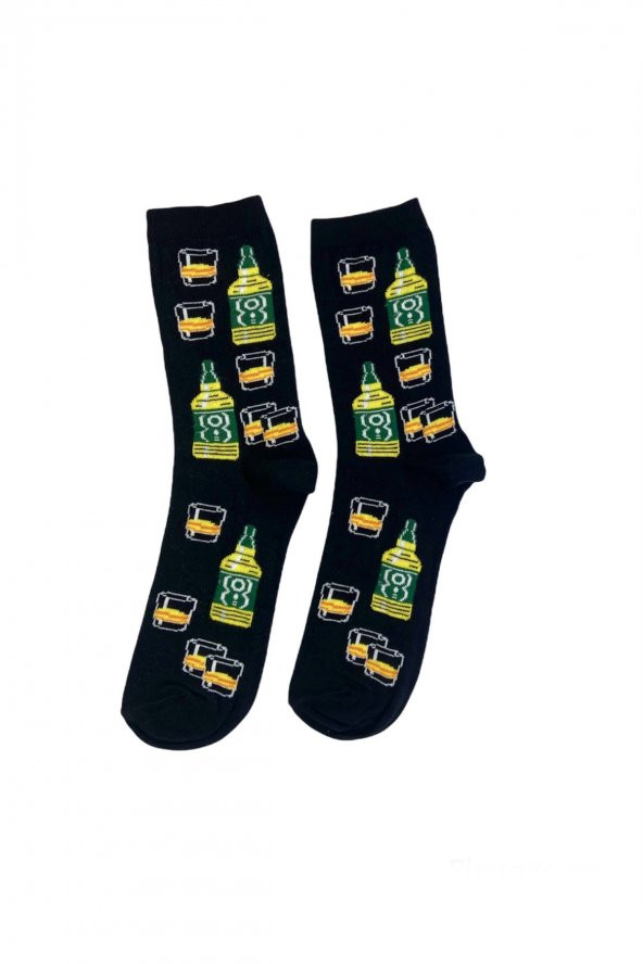 Tek Çift İçecek Desenli Eğlenceli  Çorap  36-41 numara  T-0178