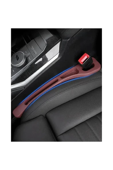 Bordo 2 Adet Araç Oto Koltuk Arası Boşluk Doldurma Pedi Cüzdan Para Düşme Önleyici Telefon Tutucu - Resim 7