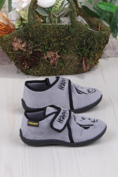 Fort 3426 Gz Köpek Figürlü Anaokulu Kreş Ev Erkek Çocuk Panduf Ayakkabı - Resim 2