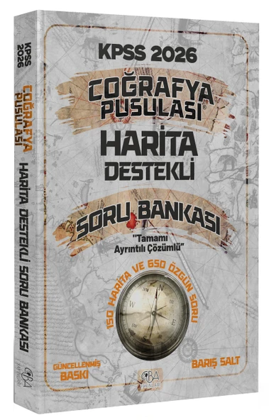 CBA Yayınları 2026 KPSS Coğrafya Pusulası Harita Destekli Soru Bankası Çözümlü ürün görseli 1
