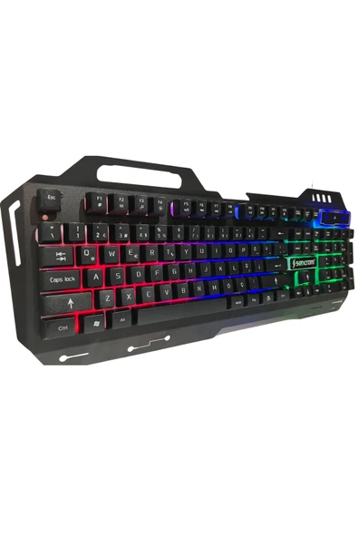 SNRELK sencrom sm-900 RGB AYDINLATMALI Q GAMİNG OYUNCU KLAVYE - Resim 2