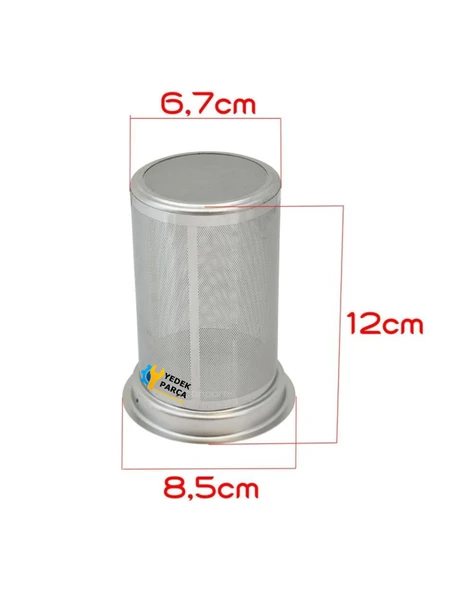 Cam ve Inox Demlik Filtresi , Universal 12 Cm Boy Silindir, Bir Çok Marka İle Uyumlu - 2