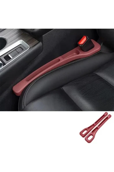 Bordo 2 Adet Araç Oto Koltuk Arası Boşluk Doldurma Pedi Cüzdan Para Düşme Önleyici Telefon Tutucu ürün görseli 1