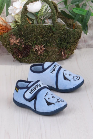 Fort 3426 Gz Köpek Figürlü Anaokulu Kreş Ev Erkek Çocuk Panduf Ayakkabı - Resim 6