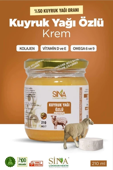 Sina - Kuyruk Yağı Özlü Krem 210 Ml (%50 Kuyruk Yağı Oranı) ürün görseli 1