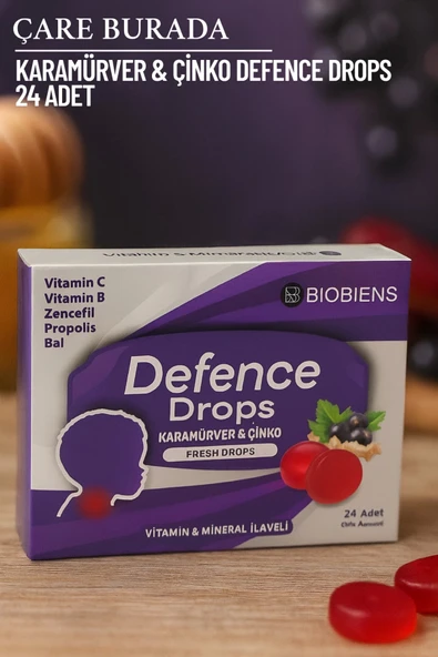 Biobiens - Karamürver & Çinko Pastil 24 Adet ( Propolis & Zencefil & Vitamin B) ürün görseli 1