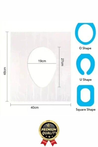 Yeni Seyahat Tipi Taşınabilir Okul Tuvalet Wc Hijyenik Tek Kullanımlık Klozet Kapağı Poşeti 50 Adet - 5