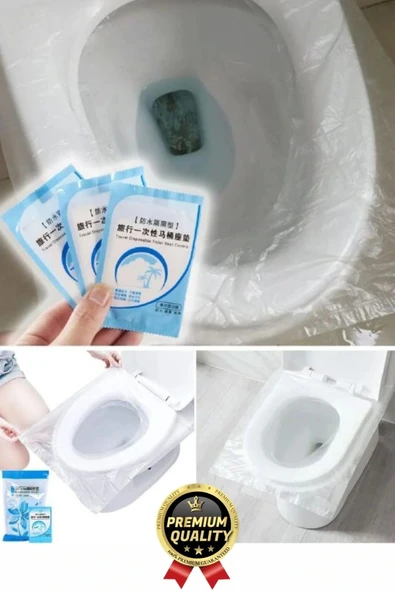 Yeni Seyahat Tipi Taşınabilir Okul Tuvalet Wc Hijyenik Tek Kullanımlık Klozet Kapağı Poşeti 50 Adet - 2