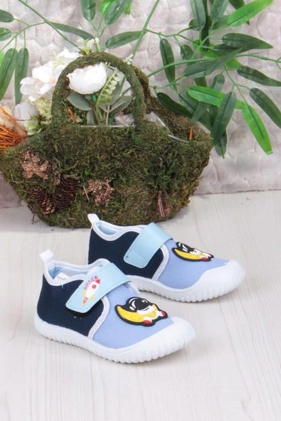 Fort 3410 Gz Astronot Anaokulu Kreş Ev Erkek Çocuk Keten Panduf Ayakkabı ürün görseli