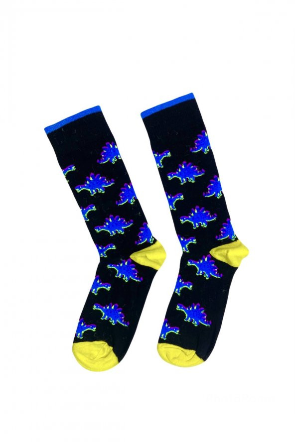 Tek Çift Dinazor Desenli Eğlenceli  Çorap  36-41 numara  T-0226