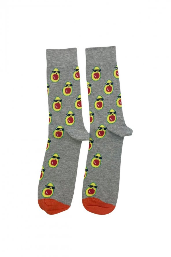 Tek Çift Avokadolu Eğlenceli  Çorap  36-41 numara  T-0092