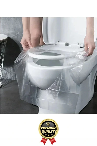 Yeni Seyahat Tipi Taşınabilir Okul Tuvalet Wc Hijyenik Tek Kullanımlık Klozet Kapağı Poşeti 50 Adet - 4