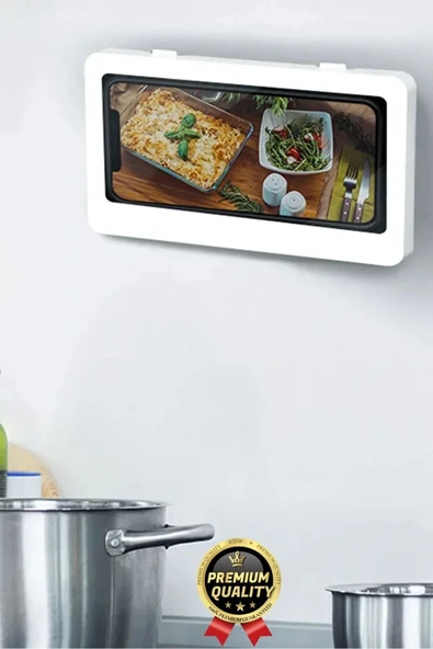 Çok Amaçlı Portatif Duvara Monte Sızdırmaz Buğu Yapmaz Su Geçirmez Hareketli Duş Telefon Kabı Tutucu - 5