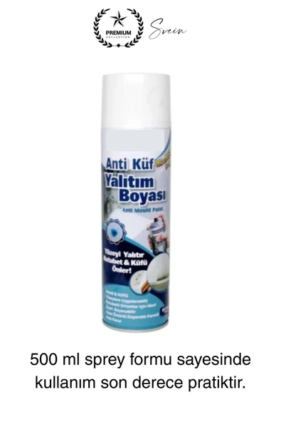 Premium Anti Küf Yalıtım Boyası Sprey Beyaz Rutubet Oluşumunu Engeller Duvar Derleme Önleyici 500 ml - 4
