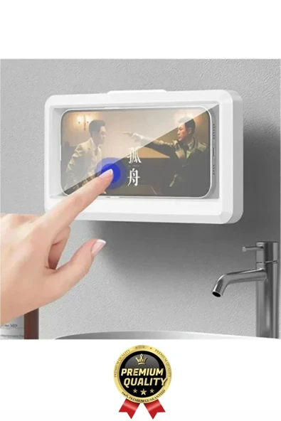 Çok Amaçlı Portatif Duvara Monte Sızdırmaz Buğu Yapmaz Su Geçirmez Hareketli Duş Telefon Kabı Tutucu - 2