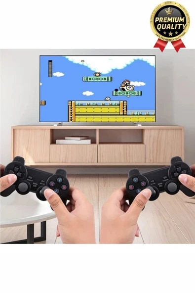 Nostaljik 4K Çözünürlük 2.4g Uyumlu Kablosuz Çift Kol Konsol Retro 20000 Oyunlu Game Stick Atari - 4