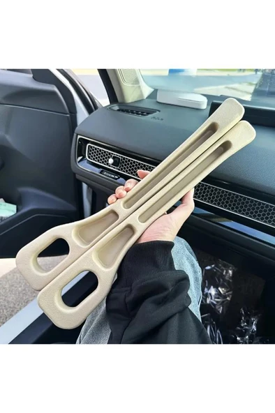 Krem 2 Adet Araç Oto Koltuk Arası Boşluk Doldurma Pedi Cüzdan Para Düşme Önleyici Telefon Tutucu - Resim 6