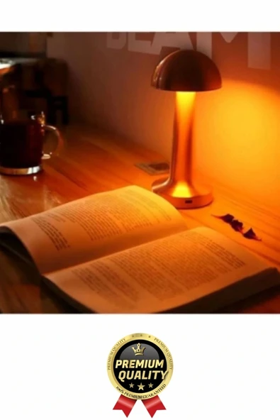 Özel Üretim Dokunmatik Şarjlı Dekoratif 3 Modlu 23 cm x 9 cm Modern Aç/Kapa Butonlu Led Masa Lambası - 5