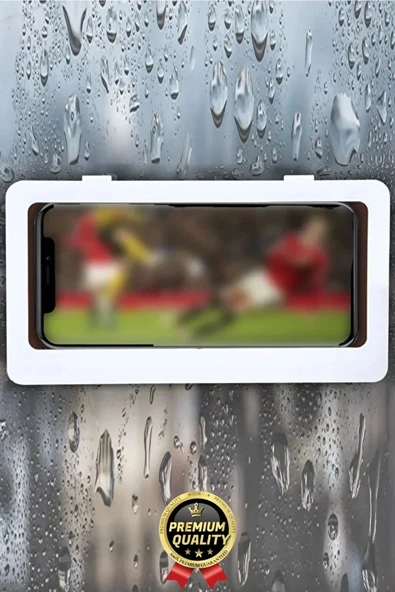 Çok Amaçlı Portatif Duvara Monte Sızdırmaz Buğu Yapmaz Su Geçirmez Hareketli Duş Telefon Kabı Tutucu - 6