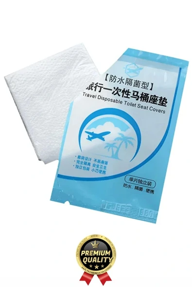 Yeni Seyahat Tipi Taşınabilir Okul Tuvalet Wc Hijyenik Tek Kullanımlık Klozet Kapağı Poşeti 50 Adet - 3