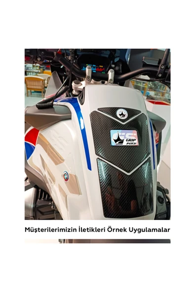 Bmw Gs R1250 2021 Ile Uyumlu Kaydırmaz 6d Karbon Tank Pad Gc14 - Resim 3