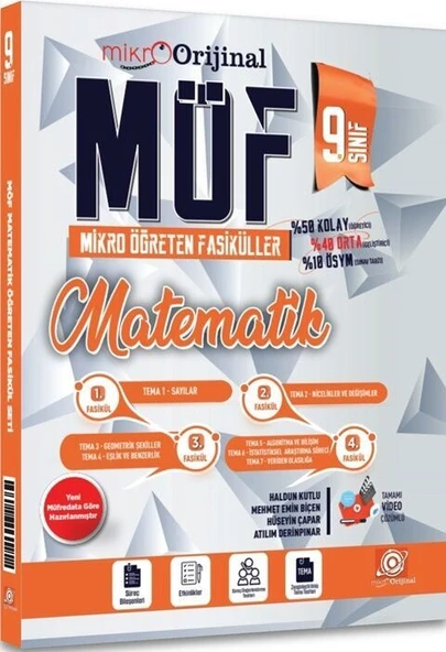 9. Sınıf Matematik MÖF Mikro Öğreten Fasiküller Orijinal Mikro