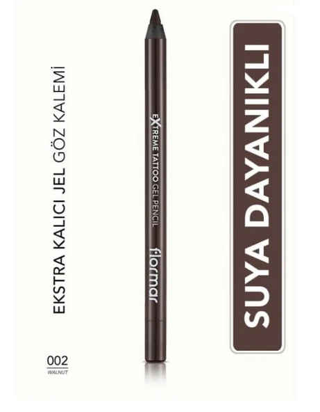 Flormar Extreme Tattoo Ekstra Kalıcı Mat Jel Göz Kalemi 002 Walnut ürün görseli 1