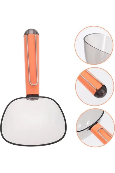 Klipsli Kedi Köpek Mama Kepçesi 180 ml Ölçekli Erzak Bakliyat Un Baharat Kahve Ölçü Kaşığı Küreği - 4