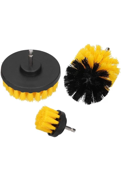 3’lü Matkap Uyumlu Temizlik Fırçası Seti-Ev & Araç İçin Profesyonel Temizlik Çözümü - 5