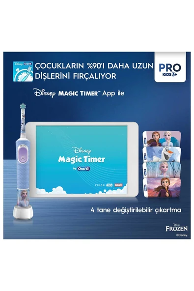 Oral-B Vitality Pro Frozen Özel Seri Çocuklar İçin Şarj Edilebilir Diş Fırçası - 7