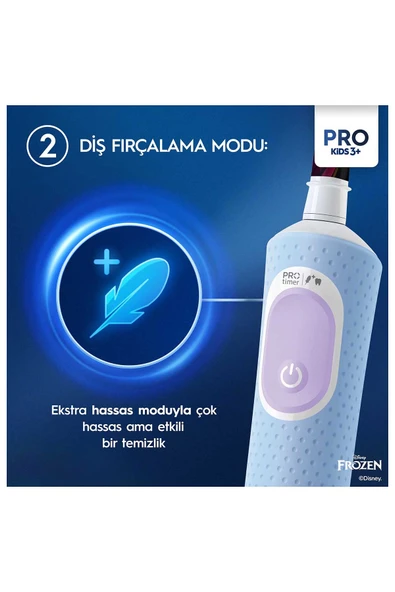 Oral-B Vitality Pro Frozen Özel Seri Çocuklar İçin Şarj Edilebilir Diş Fırçası - 6