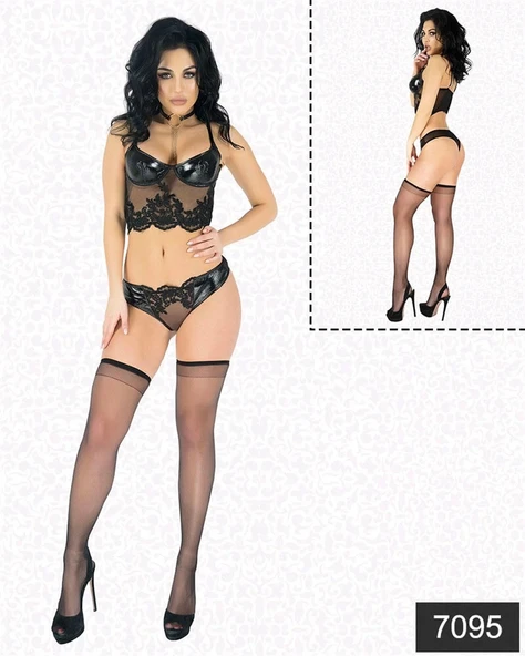 AmoraSecret AmoraSecret Güpürlü Parlak Lateks Takım - 1
