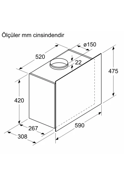 Bosch DWF65AJ20T Beyaz Duvar Tipi Davlumbaz - 4