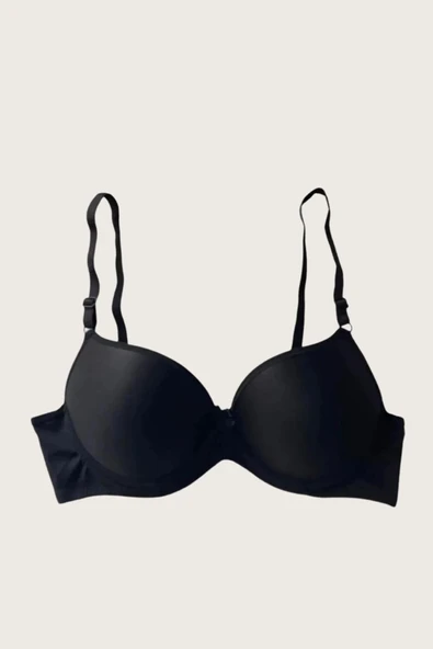 AmoraSecret AmoraSecret Mikro Kumaş Push Up Dolgulu Balenli Günlük Tek Destekli Sütyen - 1