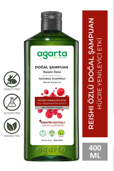 Agarta Yıpranmış Saçlar İçin Yenileyici Reishi Yapılandıricı Şampuan 400 ml ürün görseli