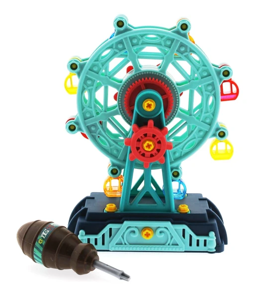 TOYZ DÜKKANIM Sök Tak Dönme Dolap Mavi Lunapark Eğlencesi Kız Erkek Çocuk Oyuncak Eğitici Oyuncaklar