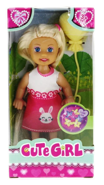 TOYZ DÜKKANIM Cute Girl Sarı Balonlu Sarışın Mini Bebek Kız Erkek Çocuk Oyuncak Eğitici Oyuncaklar ürün görseli 1