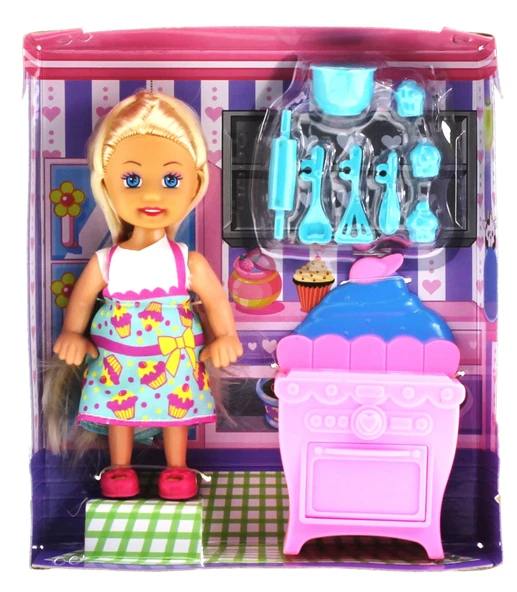 TOYZ DÜKKANIM Cute Doll Mini Bebek Mutfak Oyun Seti Kız Erkek Çocuk Oyuncak Eğitici Oyuncaklar - Resim 3